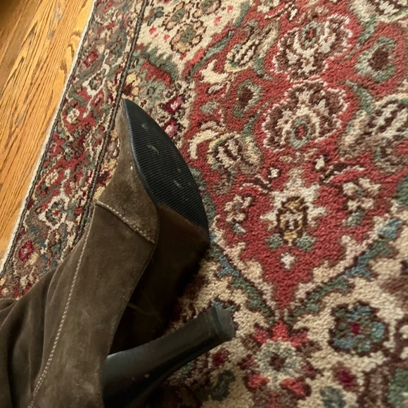 Coach brown Suede and leather 3 inch heel boots size 8.5 - Picture 12 of 14